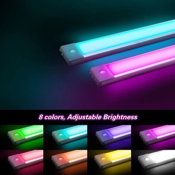 2 Pack Rechargeable Motion Sensor RGB Lights - Picture 4 of 14